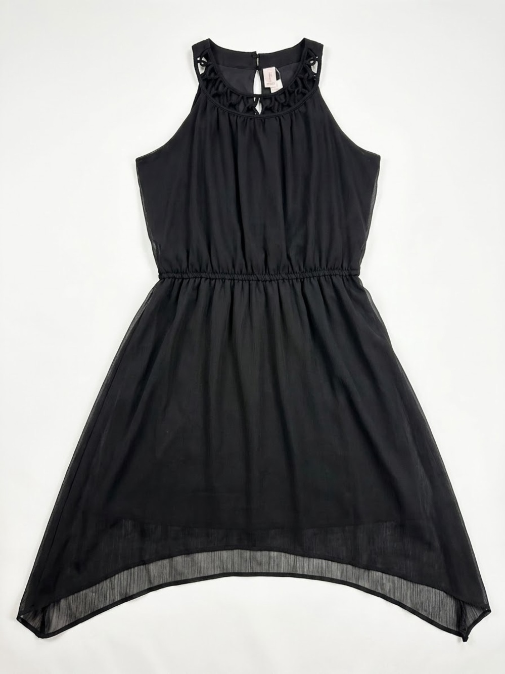 No Boundaries Black High-Low Halter Dress